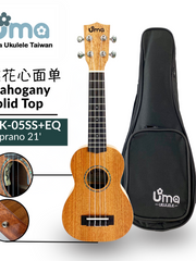 Load image into Gallery viewer, Uma Ukulele 21' Soprano Mahogany Solid Top  UMA UK-05SS + EQ (EQUALIZER)
