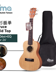 Load image into Gallery viewer, Uma Ukulele 26' Tenor Spruce Solid Top  UMA UK-06ST + EQ (EQUALIZER)
