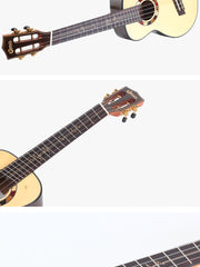 Load image into Gallery viewer, Uma Ukulele 26'Tenor Full Solid Engelmann Spruce / Black Walnut UMAPulseST