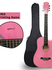 Load image into Gallery viewer, Nili Acoustic Guitar 38 inches Pink