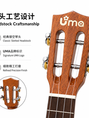 Load image into Gallery viewer, Uma Ukulele 21' Soprano Full Solid Mahogany Pineapple Blue UMA UK-20SSP