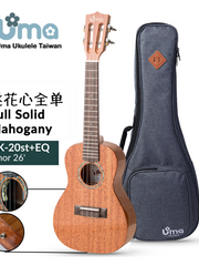 Load image into Gallery viewer, Uma Ukulele 26' Tenor Full Solid Mahogany Gloss UMA UK-20ST + EQ (EQUALIZER)