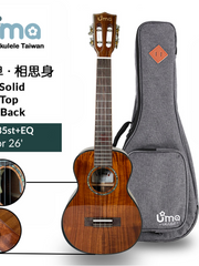 Load image into Gallery viewer, Uma Ukulele 26'Tenor Full Solid Acacia Koa UMA-35ST + EQ (EQUALIZER)