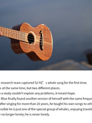 Load image into Gallery viewer, TODO Ukulele 26' Tenor Whale Acacia wood Full Solid + EQ (EQUALIZER)