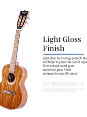 Load image into Gallery viewer, TODO Ukulele 26' Tenor Whale Acacia wood Full Solid + EQ (EQUALIZER)