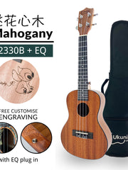 Load image into Gallery viewer, Ukunili Ukulele Concert 23' Mahogany Wood 2330B + EQ