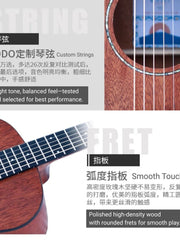 Load image into Gallery viewer, TODO 36-Inch Travel Acoustic Guitar B10M Solid Mahogany Top Mt. Fuji Design
