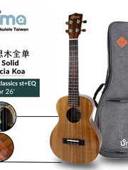 Load image into Gallery viewer, Uma Ukulele 26'Tenor Full Solid Acacia Koa UMA-ClassicsST + EQ (EQUALIZER)