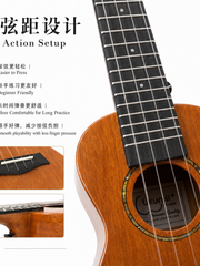 Load image into Gallery viewer, Ukunili 23" Concert Ukulele All Solid Mahogany Gold Rosette Open Pore UNL2320SS