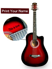 Load image into Gallery viewer, Nili Acoustic Guitar 38 inches Red