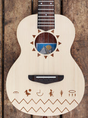 Load image into Gallery viewer, TODO Ukulele 23' Concert Solid Spruce Nile Design + EQ (EQUALIZER)
