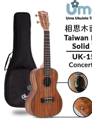 Load image into Gallery viewer, Uma Ukulele 23' Concert Acacia koa Solid Top  UMA UK-15SC + EQ (EQUALIZER)