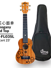 Load image into Gallery viewer, Uma Ukulele 23' Concert Mahogany Solid Top UMA-FL03SSL + EQ (EQUALIZER)