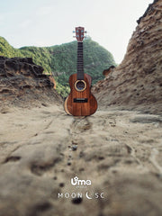 Load image into Gallery viewer, Uma Ukulele 23' Concert Solid Mahogany & Maple Top  UMA UK-MoonSC + EQ (EQUALIZER)