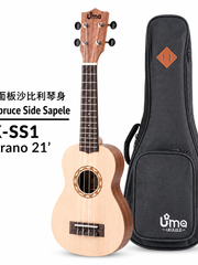 Load image into Gallery viewer, Uma Ukulele 21' Soprano Spruce Top Sapele UMA UK-SUN-SS1