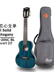Load image into Gallery viewer, Uma Ukulele 23' Concert Full Solid Mahogany Gloss UMA UK20SCBlue