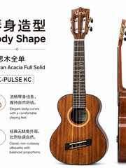 Load image into Gallery viewer, Uma Ukulele 23' Concert Full Solid Taiwan Acacia UMA-PulseKC