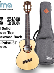 Load image into Gallery viewer, Uma Ukulele 26'Tenor Full Solid Engelmann Spruce / Black Walnut UMAPulseST