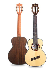 Load image into Gallery viewer, Uma Ukulele 26'Tenor Full Solid Engelmann Spruce / Black Walnut UMA-PulseST + EQ (EQUALIZER)