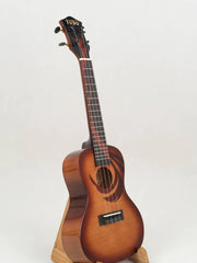 Load image into Gallery viewer, TODO Ukulele 23' Concert Oriental Phonix Tiger Pattern Solid Top + EQ (EQUALIZER)