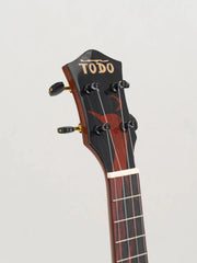 Load image into Gallery viewer, TODO Ukulele 23' Concert Oriental Phonix Tiger Pattern Solid Top + EQ (EQUALIZER)