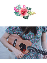 Load image into Gallery viewer, TODO Ukulele 23' Concert Fuso Flower Girl Acacia Wood Full Solid + EQ (EQUALIZER)