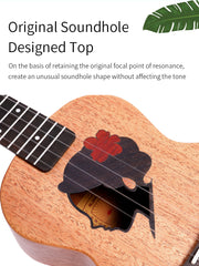 Load image into Gallery viewer, TODO Ukulele 23' Concert Fuso Flower Girl Acacia Wood Full Solid + EQ (EQUALIZER)