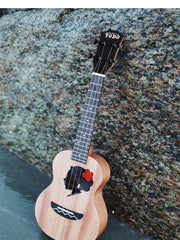 Load image into Gallery viewer, TODO Ukulele 23' Concert Fuso Flower Girl Acacia Wood Full Solid + EQ (EQUALIZER)