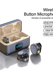 Load image into Gallery viewer, Magnetic Button Wireless Lavalier Microphone Outdoor Radio Recording Live Streaming Device Mobile Phone Noise