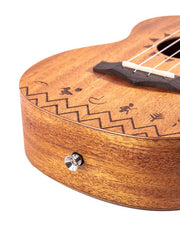 Load image into Gallery viewer, TODO Ukulele 23' Concert Mahogany Nile Design + EQ (EQUALIZER)