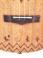 Load image into Gallery viewer, TODO Ukulele 23' Concert Mahogany Nile Design + EQ (EQUALIZER)