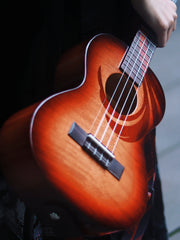 Load image into Gallery viewer, TODO Ukulele 23' Concert Oriental Phonix Tiger Pattern Solid Top + EQ (EQUALIZER)