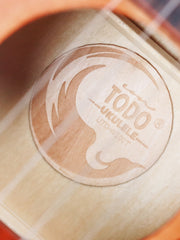 Load image into Gallery viewer, TODO Ukulele 23' Concert Oriental Phonix Tiger Pattern Solid Top + EQ (EQUALIZER)