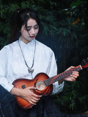 Load image into Gallery viewer, TODO Ukulele 23' Concert Oriental Phonix Tiger Pattern Solid Top + EQ (EQUALIZER)