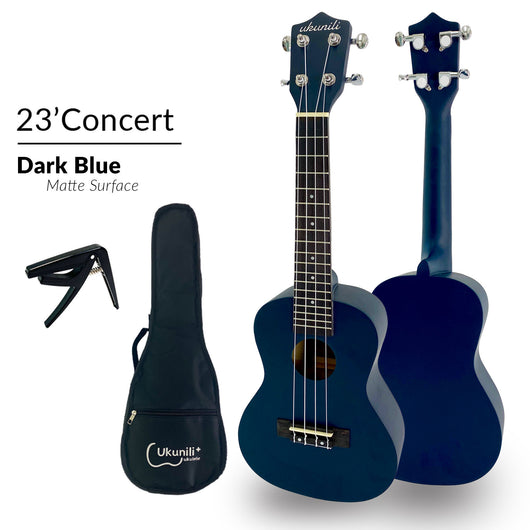 Ukunili Ukulele Concert 23' Dark Blue (Matte)