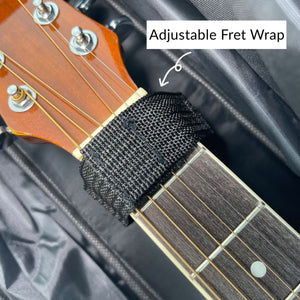 41 Inch Acoustic Guitar Bag 1cm Thick Padding Waterproof Dual Adjustable Shoulder Strap Guitar Case Gig Bag with Back Hanger Loop, Black