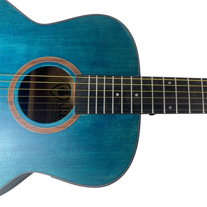 NILI Acoustic travel Guitar 36 inches Solid top Spruce Wood Blue Mahogany body 360S