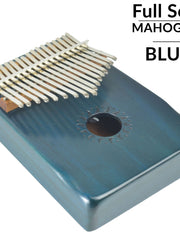 Load image into Gallery viewer, Walter 17 keys Full Solid Mahogany Wood Kalimba Blue