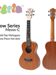 Load image into Gallery viewer, Adela Ukulele 23' Concert Mahogany Solid Top