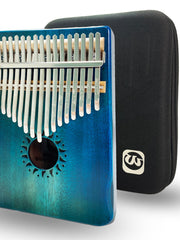 Load image into Gallery viewer, Walter 17 keys Full Solid Mahogany Wood Kalimba Blue