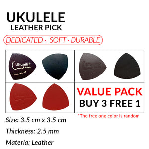 Ukunili Ukulele Leather Pick Soft Genuine Leather