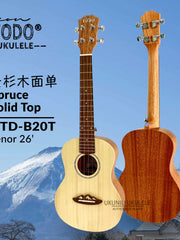 Load image into Gallery viewer, TODO Ukulele 26' Tenor Spruce Solid Top