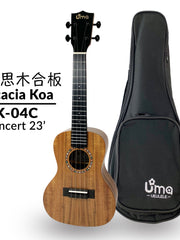 Load image into Gallery viewer, Uma Ukulele 23' Concert Acacia Koa Wood UMA-04C