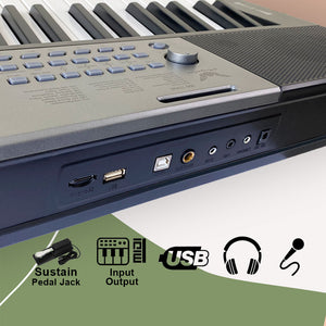 Angelet 61 Keys Electronic Keyboard Piano Led Light  XTS-690F