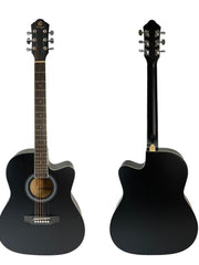 Load image into Gallery viewer, Grape GA-M1 39 Inch Cutaway Linden Wooden Beginner Acoustic Guitar Black Truss Rod