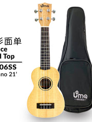 Load image into Gallery viewer, Uma Ukulele 21' Soprano Spruce Solid Top  UMA UK-06SS