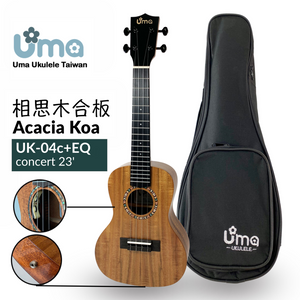 Uma Ukulele 23' Concert Acacia Koa Wood UMA-04C + EQ (EQUALIZER)