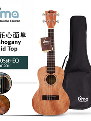 Load image into Gallery viewer, Uma Ukulele 26&#39; Tenor Mahogany Solid Top  UMA UK-05ST + EQ (EQUALIZER)
