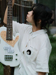 Load image into Gallery viewer, TODO Love Series Mini Bass – 30&quot; Steel-String 4-String Silent Travel Bass for Beginner Girls
