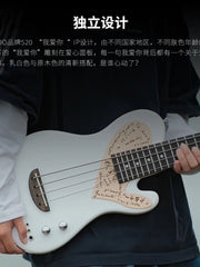 Load image into Gallery viewer, TODO Love Series Mini Bass – 30&quot; Steel-String 4-String Silent Travel Bass for Beginner Girls
